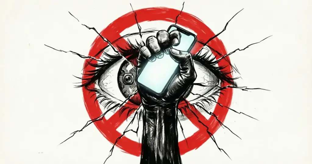 An illustration symbolizing one's digital freedom from surveillance. Photo: Substack/Techy Arab.