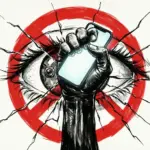 An illustration symbolizing one's digital freedom from surveillance. Photo: Substack/Techy Arab.
