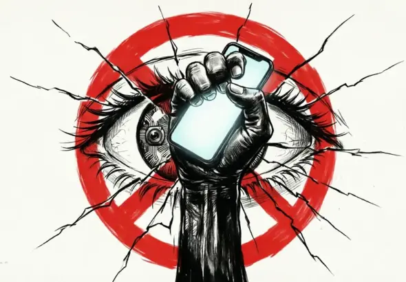 An illustration symbolizing one's digital freedom from surveillance. Photo: Substack/Techy Arab.