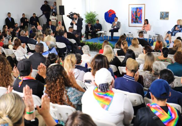 Venezuelan Acting President Delcy Rodríguez leads an event celebrating 100 days of the Program for Democratic Coexistence and Peace, in Caracas, May 8, 2026. Photo: Fuser News.