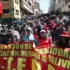 Bolivian trade unionists and peasants march in La Paz, demanding the resignation of President Rodrigo Paz. Photo: EFE.