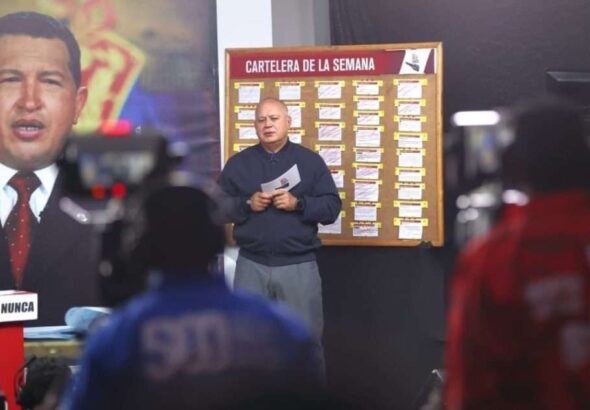 PSUV General Secretary Diosdado Cabello in the 569th edition of his program Con El Mazo Dando, May 6, 2026. Photo: Con El Mazo Dando.