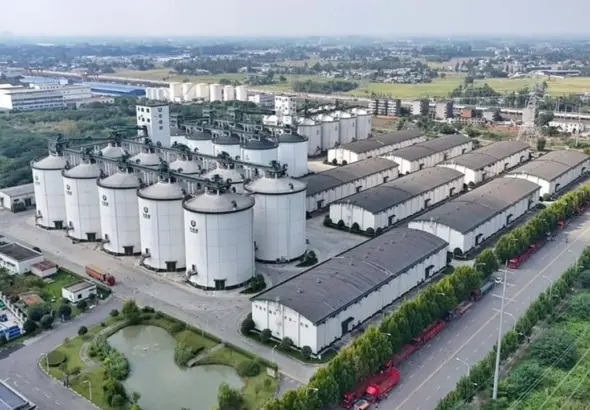 A Chinese grain storage facility operated by Sinograin, in Chengdu in 2025. Photo: Xinhua.