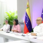 Venezuelan Acting President Delcy Rodríguez during a presidential activity focused on healthcare issues. Photo: Daniela Millan/Venezuelan Presidential Press.
