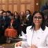 Acting President Delcy Rodríguez defends Venezuela’s historical rights over the Essequibo in person at the ICJ on Monday, May 11, 2026. Photo: X/@maduroguerra.