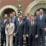 The Venezuelan delegation at the ICJ hearing on the Essequibo dispute. Photo: Telesur.