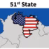 Map of Venezuela (without the Essequibo territory) covered by the US flag. Photo: TS/@realDonaldTrump.