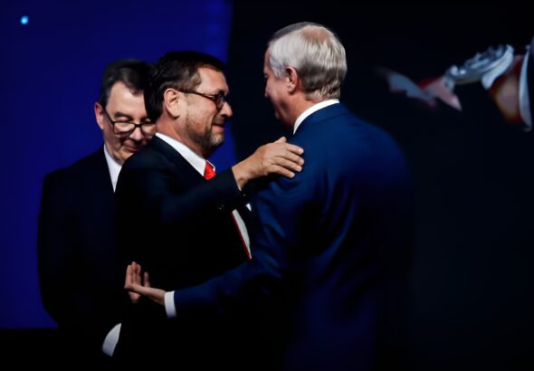 Chile's Francisco Pérez Mackenna being greeted by President-elect José Antonio Kast on January  21, 2026. Photo: La Tercera/Pablo Vásquez R./file photo.