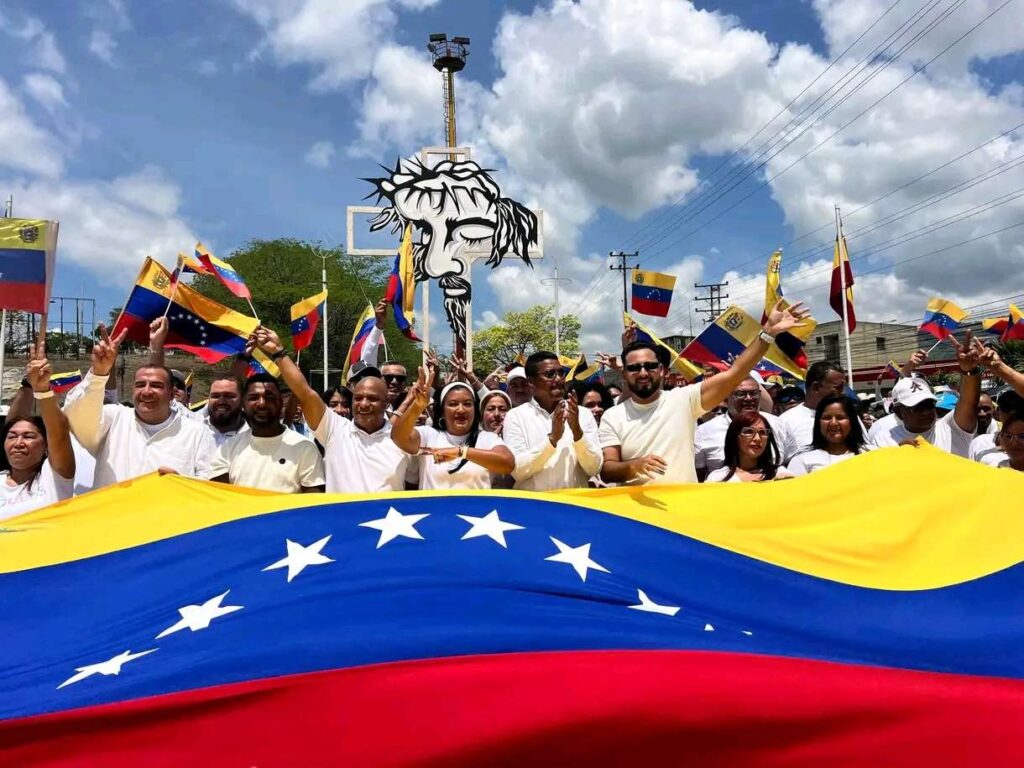 A view of the mobilization of the National Pilgrimage Against Sanctions, in Caracas, April 30, 2026. Photo: Alba Ciudad.