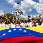 A view of the mobilization of the National Pilgrimage Against Sanctions, in Caracas, April 30, 2026. Photo: Alba Ciudad.