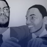 Art of Malcolm Latif Shabazz (right) and Malcolm X. Photo: https://youtu.be/P9D9WB9eC-4