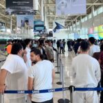 Repatriated migrants at the Simón Bolívar International Airport in Maiquetía waiting in the immigration line. Photo: IG/@minjusticia_ve.