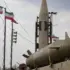 Two Iran-made ballistic missiles are displayed at Azadi Square in Tehran, Iran, on February 10, 2025. Photo: Getty Images.