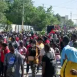 Haitian workers demand a change in government. Photo: EFE.
