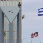 The US embassy in Havana, Cuba. Photo: EFE/Ernesto Mastrascusa.