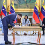 Venezuelan Acting President Delcy Rodríguez signs agreements with Shell at Miraflores Palace in Caracas on Thursday, June 10, 2026. Photo: Venezuelan Presidential Press.