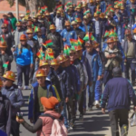 Workers and peasants march in La Paz, Bolivia. Photo: Natacha Pisarenko/AP.