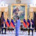 The acting president of Venezuela, Delcy Rodríguez, speaks after the MoU signing with General Electric Vernova for recovery of the National Electric System, June 15, 2026. Photo: Presidential Press.