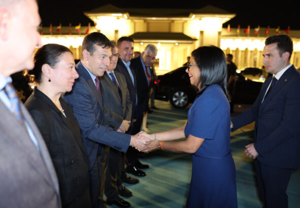 Acting Presidenct Delcy Rodríguez is welcomed by Turkish officials. Photo: Venezuela's Office of the President.