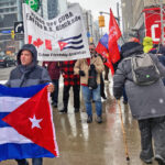 Canadian Network on Cuba organized demonstrations against U.S. oil blockade and other attacks on Cuba in a number of cities across the country Feb. 21-22, including Toronto, above. Photo: Tony Difelice/Militant.