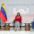 Venezuelan Acting President Delcy Rodríguez opening the Second World Retailer Congress 2026 with a video message on June 23, 2026. Photo: Venezuelan Presidential Press via Foreign Affairs Ministry.