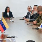 Venezuelan Acting President Delcy Rodríguez meets with a "humanitarian" delegation from the Israeli settler entity and members of the Jewish community on Tuesday, July 21, 2026. Photo: IG/@presidencialve.