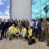 The Zionist delegation upon arrival in Venezuela, posing alongside Venezuelan Chief of Diplomatic Mission to Washington Felix Plasencia and the governor of Carabobo state, Rafael LaCava. Photo: X/@IDF.