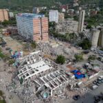 A drone view shows the remnants of apartment buildings after double earthquakes struck La Guaira, Venezuela, July 4, 2026. Photo: Ricardo Arduengo/Reuters.
