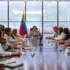 Venezuelan Transport Minister Francisco Garcés leads a meeting with governors and mayors to coordinate reconstruction and repair works following the June 24 earthquake. Photo: YVKE.