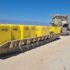 Israeli terrorists placing yellow-painted concrete blocks to demarcate the "Yellow Line" in the Gaza Strip. Photo: Wikimedia Commons.