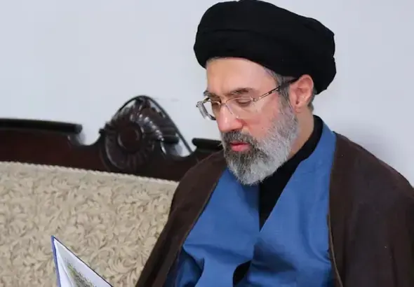 Mojtaba Khamenei, the second son of Iran's Supreme Leader Ayatollah Ali Khamenei, visits Hezbollah's office in Tehran, Iran, October 1, 2024. Photo: WANA.