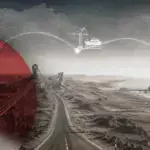 The Bou Craa Conveyor System, a nearly 100-kilometer-long industrial conveyor belt transports phosphate rock from the interior mine deposits directly to the Atlantic Ocean for global export. Photo: The Cradle.