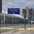 Entrance to the new Simón Bolívar International Airport provisional facilities, in a parking lot in front of the terminal. Photo: Miguel Gutierrez/EFE.