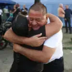 Arturo Sairias embraces a family member after being released from the Rodeo 1 prison in Guatire, Venezuela, June 14, 2026. Photo: Ronald Peña R/EFE.