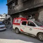 Bodies being recovered from the rubble of a destroyed house in Gaza, Palestine on August 18, 2026. Photo: Hamza Z. H. Qraiqea/Anadolu via Getty Images.