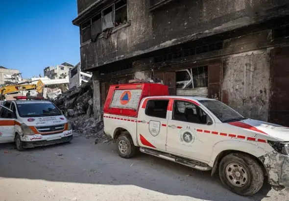 Bodies being recovered from the rubble of a destroyed house in Gaza, Palestine on August 18, 2026. Photo: Hamza Z. H. Qraiqea/Anadolu via Getty Images.