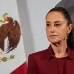 Mexican President Claudia Sheinbaum at the National Palace on April 2, 2025. Photo: Ugarte/AP.