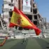A Spanish flag is raised in Gaza. Photo: Abdelhakim Abu Riash/Al Jazeera.