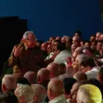 Cuban leader Raul Castro speaks during a gala commemorating the 100th anniversary of his brother Fidel Castro’s birth at the Karl Marx theater in Havana, Cuba, August 13, 2026. Photo: Ramon Espinosa/Ap.