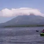 Becca Renk Foster on Ometepe. Photo: Luis Argenal.