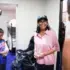 Venezuelan Acting President Delcy Rodríguez speaks to an earthquake-affected family relocated to the Poliedro de Caracas. Photo: Presidential Press.