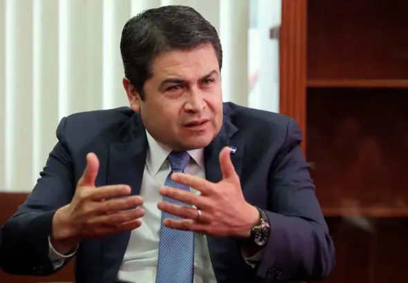 Former president of Honduras, Juan Orlando Hernández, in an interview with the Mexican mainstream media El Universal, March 2015. Photo: El Universal/Lucía González.