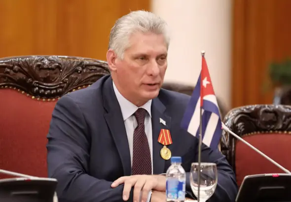 Cuban President Miguel Díaz-Canel at the National Assembly. Photo: EFE.
