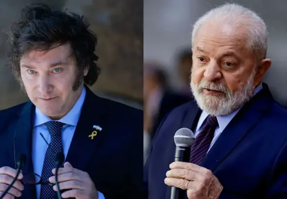 Argentinian President Javier Milei (left) and Brazilian President Luiz Inácio Lula da Silva (right). File photo.
