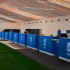 Check-in counters at the unfinished provisional terminal at Simón Bolívar International Airport in Maiquetia, La Guaira state, Venezuela. Photo: X/@dgaviacion_.