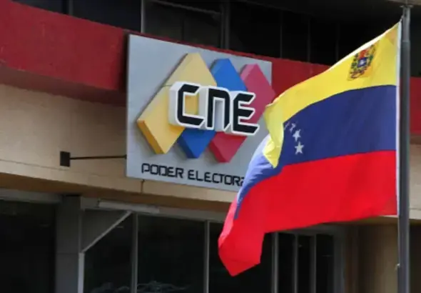 Venezuela's National Electoral Council offices. Stock photo.