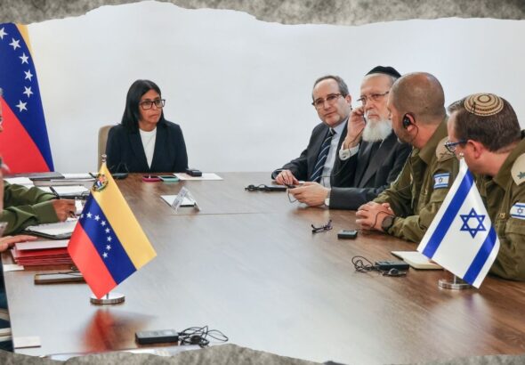Israeli officials and NGO representatives meet with Venezuelan authorities in Caracas following the June 2026 earthquake. Photo: Venezuelanalysis.