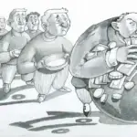 economy of the few against the many ones