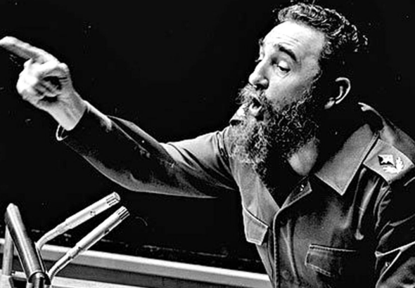 Cuban revolutionary leader Fidel Castro speaking at the United Nations. Photo: Wikimedia Commons.