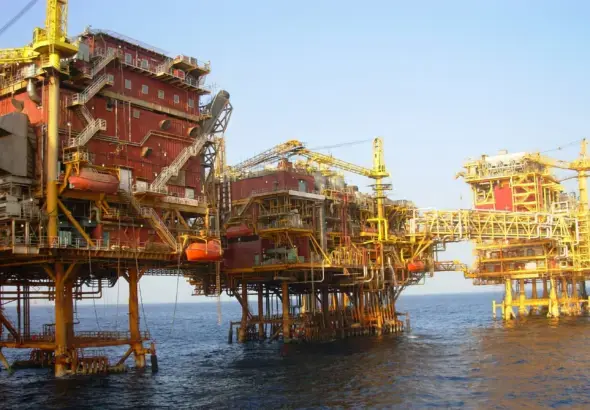 Indian national oil company ONGC's offshore oil rigs. File photo.
